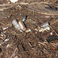 Human Detritus Deposits Following White River Flooding 1